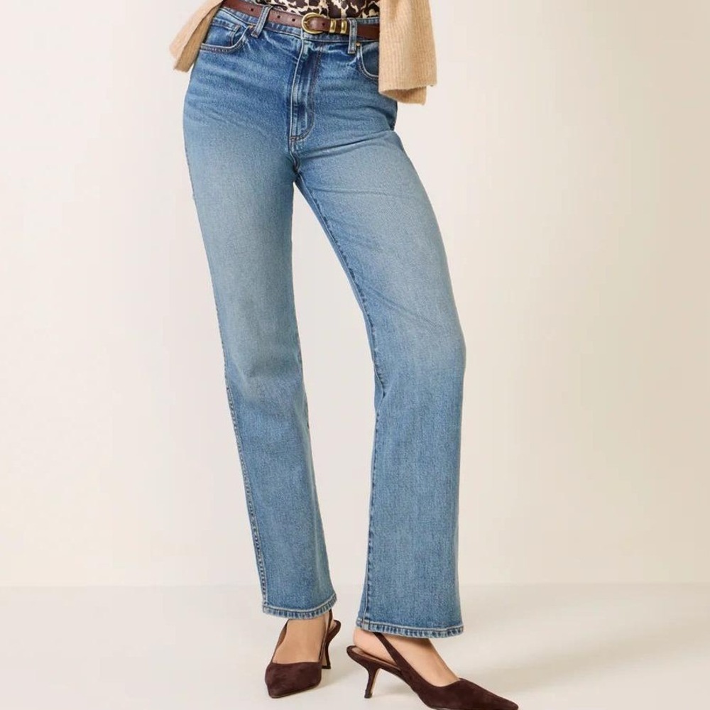 KUT from the Kloth Melissa High Rise Straight Leg Jeans Medium Wash Blue Size 6